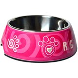 Rogz bubble bowlz l pink paw činija Cene