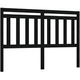  Uzglavlje za krevet crno 146 x 4 x 100 cm od masivne borovine | shoptok.hr