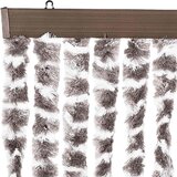  Zastor protiv muha Smeđesiva i bijeli 56 x 200 cm od šenila | shoptok.hr