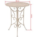 Bistro 3-dijelni bistro set čelični bijeli | shoptok.hr