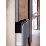 CARRYHOME Omara Z Drsnimi Vrati Winn 2, Barva Hrasta, Temno Siva | Shoptok.si