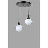 Opviq afra 2 li tepsili siyah beyaz Camlı Sarkıt blackwhite chandelier | ePonuda.com