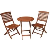 Garden Pleasure Set od dvije balkonske stolice i stol od drveta eukaliptusa ADDU Prague Cijene
