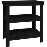  Radni stol crni 78,5 x 50 x 80 cm od masivne borovine | shoptok.hr