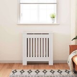 vidaXL Pokrov radiatorja 2 pcs Bela 78x19x81.5cm Konstruiran les | Shoptok.si