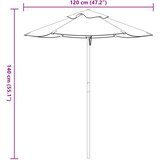  Vrtni suncobran za djecu s drvenim stupom Ø 120 x 140 cm | shoptok.hr