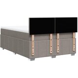  Krevet s oprugama i madracem smeđesivi 140 x 190 cm od tkanine | shoptok.hr