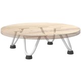 vidaXL Noge s ukosnicama za stolić za kavu 4 kom. bijele 10 cm, puni čelik | shoptok.hr