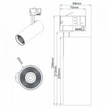  led ref šinski JM-4070 30W 4000K 36° beli trofazni | ePonuda.com