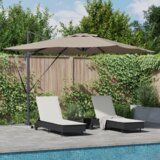  Cantilever Roma Sjenilo s LED-ima - Taupe (286 x 285 x 270 cm) - Aluminiij | shoptok.hr