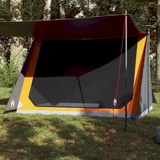 Šator za 2 osobe sivo-narančasti vodootporni
