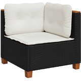  5-dijelna vrtna garnitura od poliratana s jastucima crna 63.5 x 56 x 32 cm | Shoptok.si