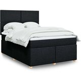 vidaXL Box spring postelja z vzmetnico črna 140x200 cm blago | Shoptok.si