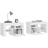  Noćni ormarići 2 kom s LED svjetlima bijeli 70 x 36,5 x 40 cm | shoptok.hr