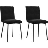 Maison Chic Jedilni stoli - Vzorci stoli 2 kosa črn žamet A222, (22032173) | Shoptok.si