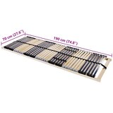 LEŽAJ s letvicama Smeđa 70 x 190 cm Čvrsto drvo bukve | shoptok.hr