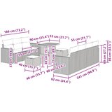  Sjedeća garnitura za vrt 10 kom. Crna poliratan 90 x 55 x 71 cm | shoptok.hr