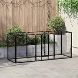  Ograda za pse s 8 ploča od čelika 80 x 100 cm crna | Eponuda.com