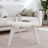vidaXL Mizna plošča okrogla bela Ø70x3 cm trdna borovina | Shoptok.si