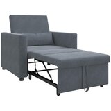 SOFA na razvlačenje Singl s kotačima Tamno siva Baršun | Eponuda.com