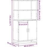  Visoka ploča sonoma hrast 68x35x139cm konstruirano drvo i metal | shoptok.hr