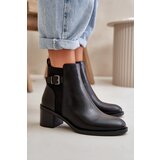 Boto Women's Winter Insulated Boots with Heel and Buckle Black Nevillira | Shoptok.si