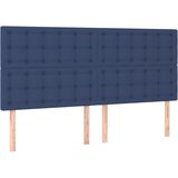 The Living Store posteljno vzglavje 4 kosa moder 90x5x78/88 cm blago - vzglavje, (21418849) | Shoptok.si
