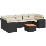  8-dijelni set vrtnih sofa od poliratana s jastucima crni | shoptok.hr