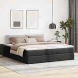  Otomanski okvir kreveta s madracima crni 200x200cm umjetna koža | shoptok.hr