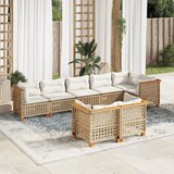 vidaXL 8-dijelni set vrtnih sofa od poliratana s jastucima bež | shoptok.hr
