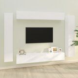 The Living Store Komplet TV omaric 8-delni bel konstruiran les - Komplet TV Omaric, (21624834) | Shoptok.si