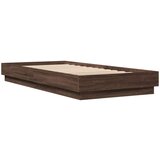  Okvir za krevet s LED svjetlima smeđa boja hrasta 90 x 200 cm | shoptok.hr
