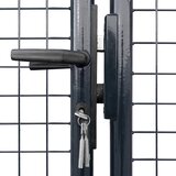  Mrežasta vrtna vrata od pocinčanog čelika 300x100 cm siva | shoptok.hr
