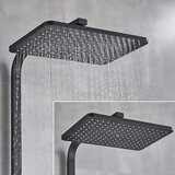 EYN Luksuzni nadometni črni ali krom tuš sistem | Prha BT1048 — Črna — Termostatski | Shoptok.si