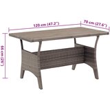  Vrtni stol sivi 120 x 70 x 66 cm od poliratana | Eponuda.com