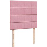 vidaXL Otomanski posteljni okvir z vzmetnicami roza 80x200cm žamet | Shoptok.si