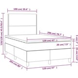  S oprugama i madracem tamnosivi 120 x 200 cm od tkanine | shoptok.hr
