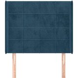  Uzglavlje s ušima tamnoplavo 83x16x118/128 cm baršunasto | shoptok.hr