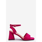 VINCEZA Women's High Heel Sandals in Fuchsia Eco-Suede Upttima | Shoptok.si