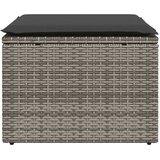  Vrtni tabure s jastukom sivi 55 x 55 x 37 cm od poliratana | Eponuda.ba