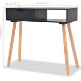  Konzolni Stol od Masivne Borovine 80x30x72 cm Crni | shoptok.hr