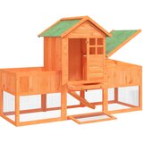  Kavez za zečeve smeđi 170 x 63 x 113 cm od masivne borovine | shoptok.hr