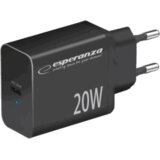  USB punjač Type-C fast charger, ESPERANZA QUICK POWER CHARGER 20W USB-C PD, BLACK, EZC104K Cijene