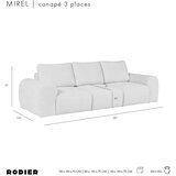 Rodier Kremno bela sedežna garnitura iz tkanine bouclé 287 cm Mirel – | Shoptok.si