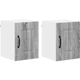 vidaXL Stenska kuhinjska omarica 2 pcs Siva Sonoma 30 x 31 x 40 cm | Shoptok.si