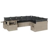  10-dijelni set vrtnih sofa poliratan s jastucima svijetlosivi | shoptok.hr