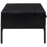  Stolić za kavu crni 90 x 50 x 35 cm od masivne borovine | shoptok.hr