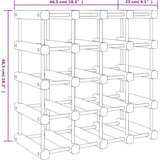  Stalak za vino za 20 boce 46,5x23x46,5 cm masivna borovina | shoptok.hr