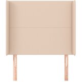  Uzglavlje s ušima boja cappuccina 93x16x118/128 cm umjetna koža | shoptok.hr