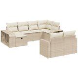Maison Chic Seti vrtnega pohištva - Vrtna garnitura - Vrtni pohištvo set 10-delna z blazinami bež poli ratan, (21821300) | Shoptok.si
